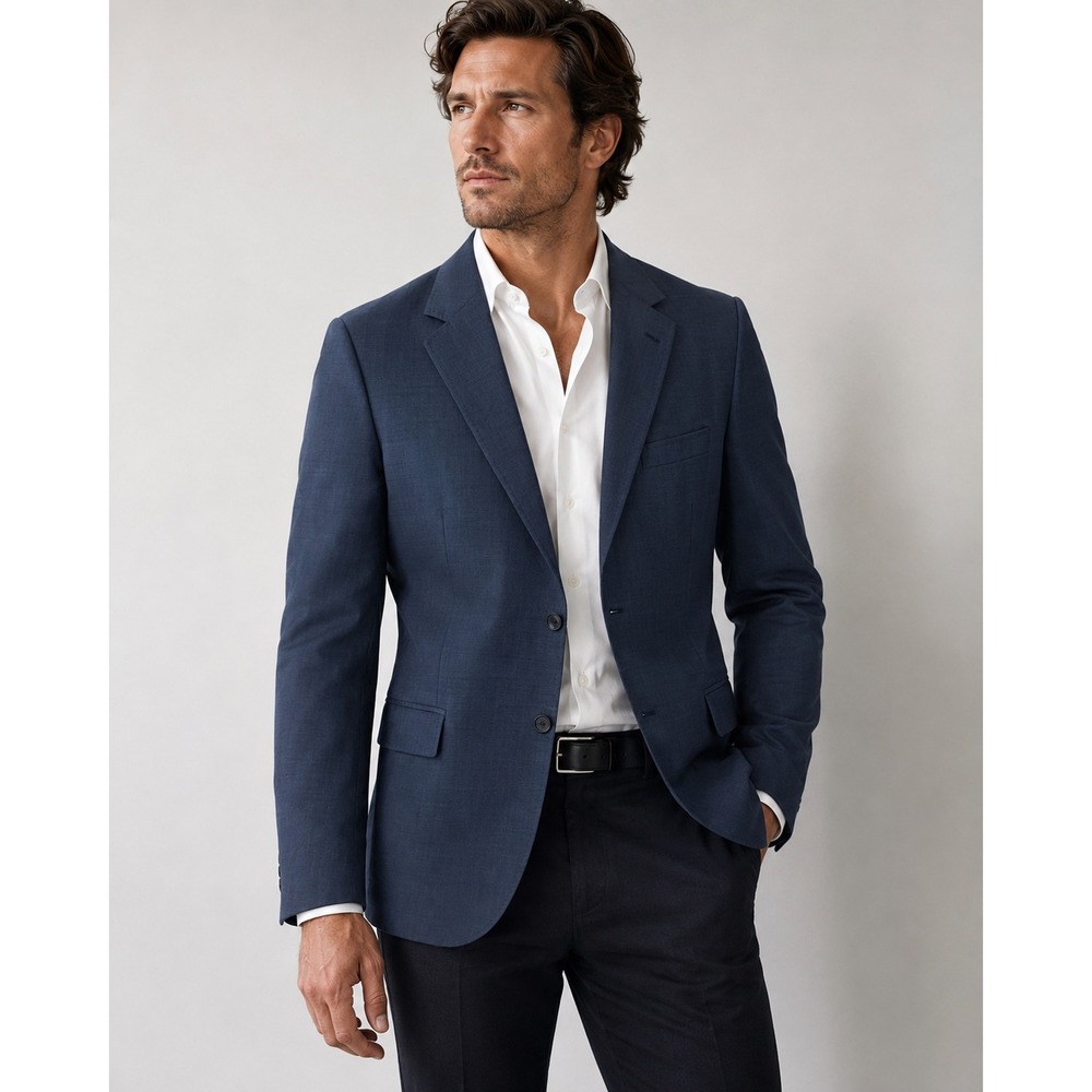 Dolce & Gabbana Blazer Mens 42L Blue Two Button Sport Coat Made in Italy Luxury